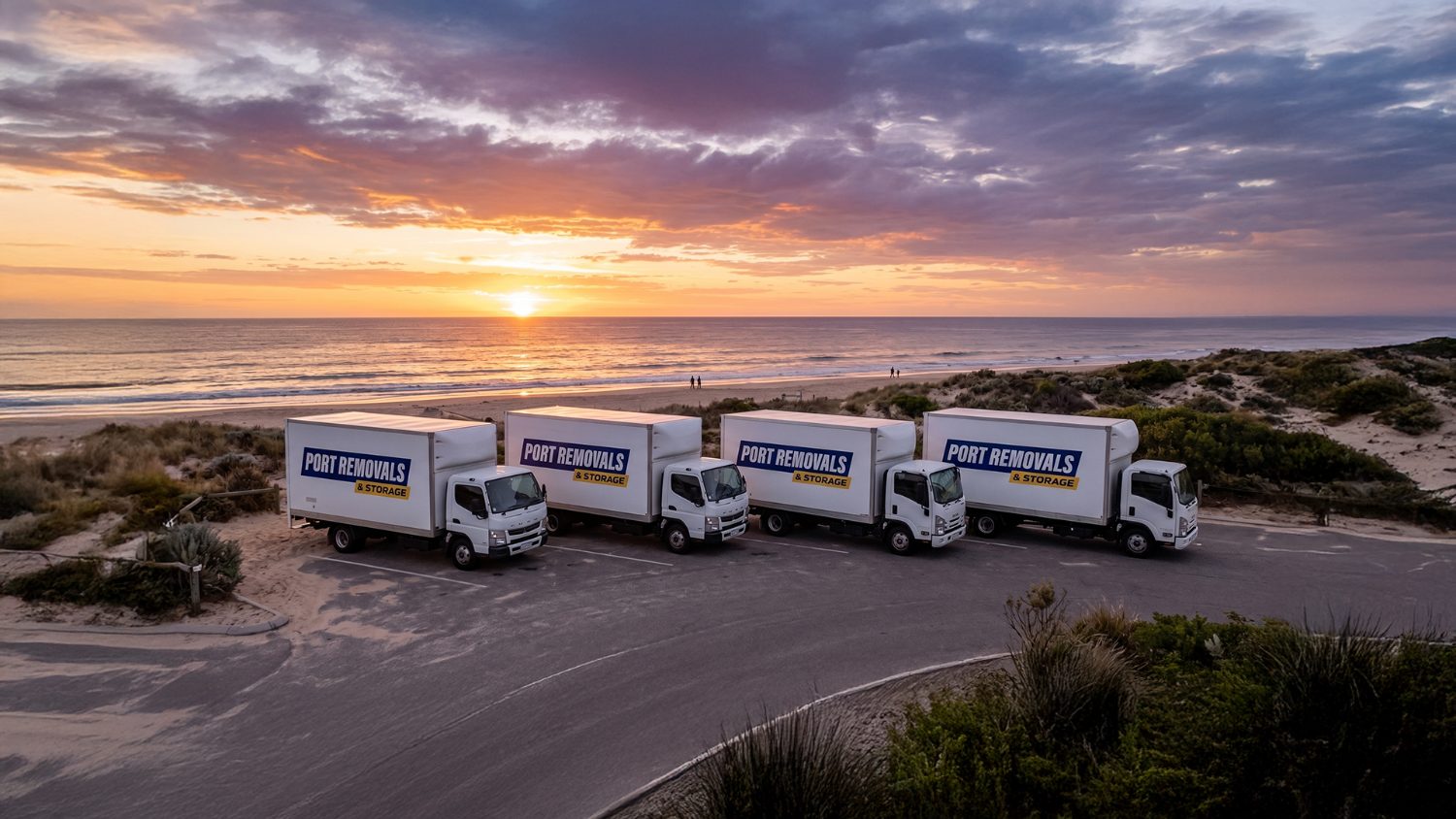 Port Removals crew carefully loading the truck