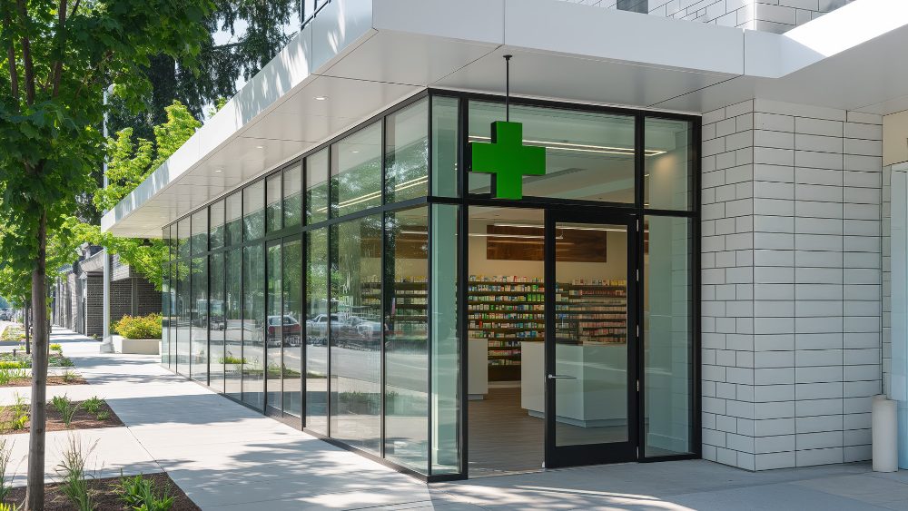Pharmacy / professional services storefront