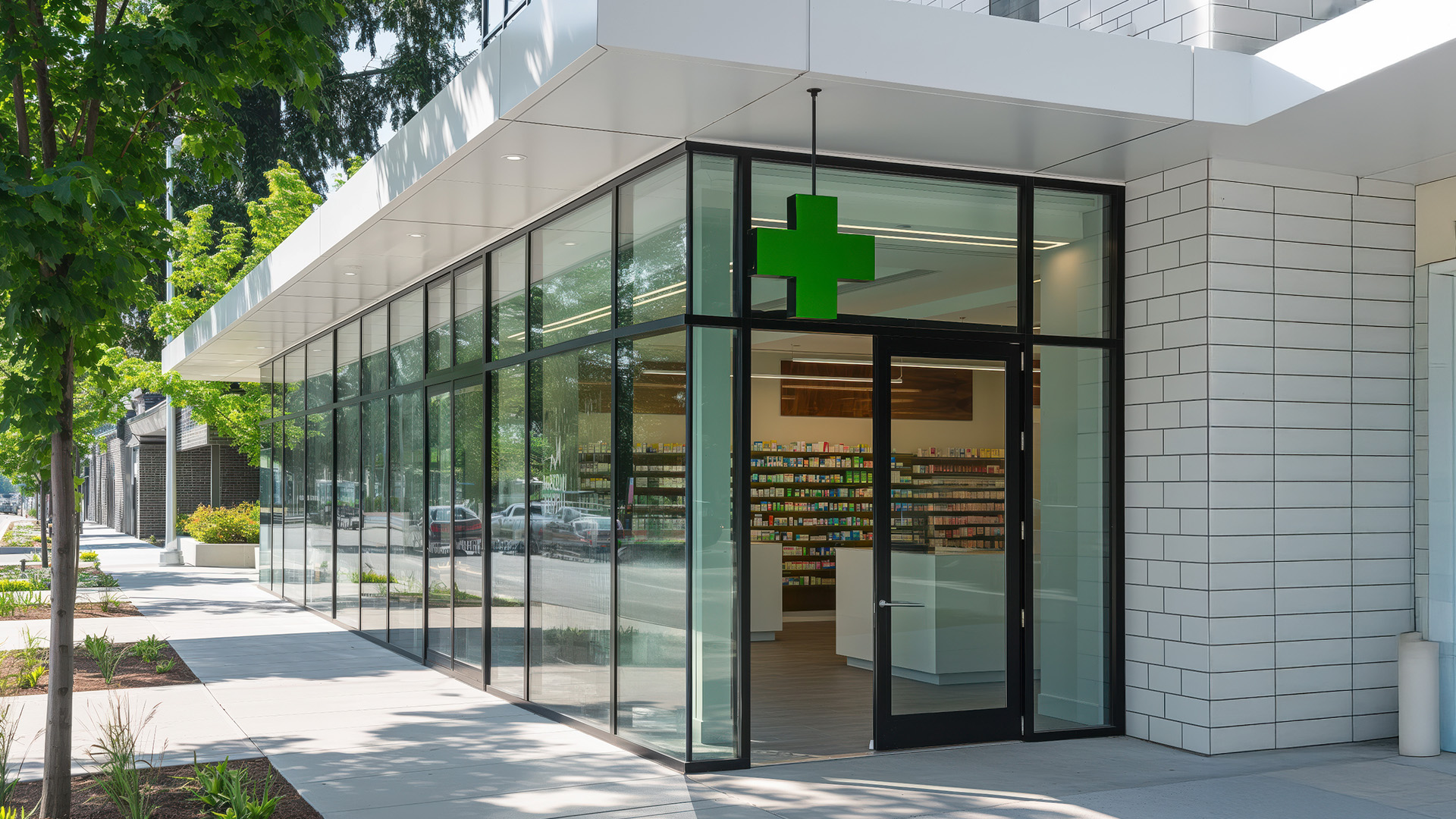 Pharmacy / professional services storefront
