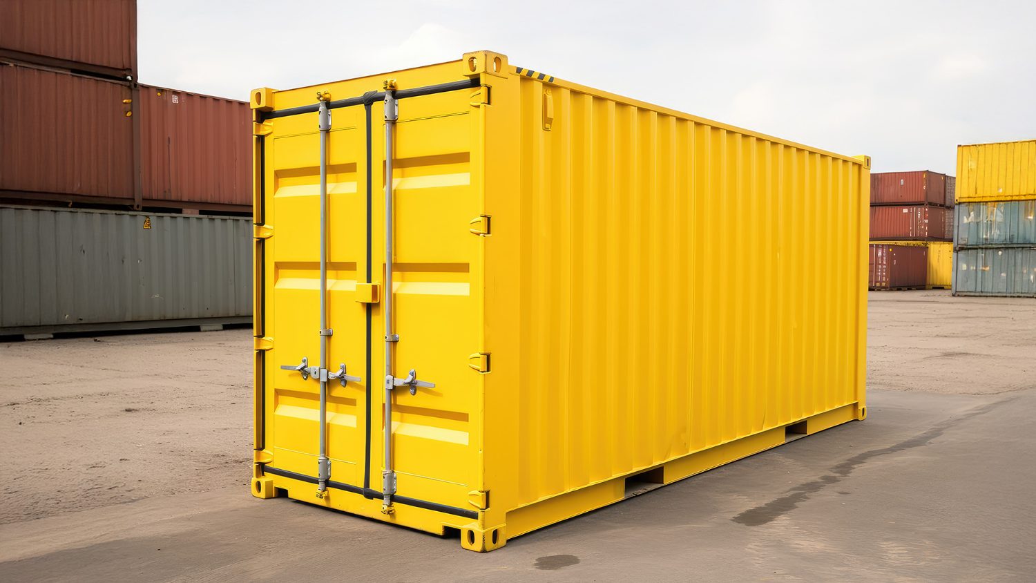 Secure container storage inside the facility